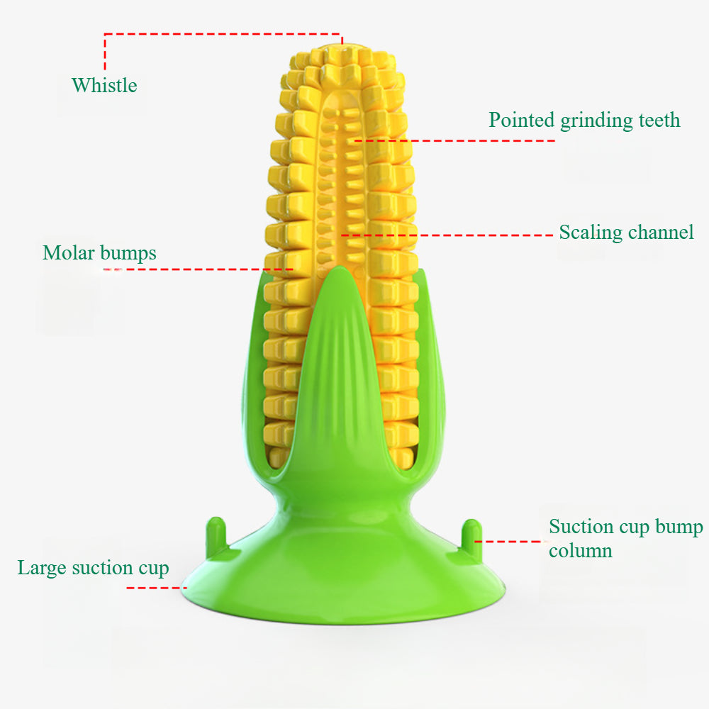 Tough Corn Dog Chew Toys - Durable Rubber Squeaky Toys for Aggressive Chewers