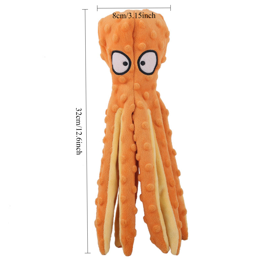 Octopus Squeaky Dog Toys 2-Pack – No-Stuffing Crinkle Chew Toys for Puppies & Dogs