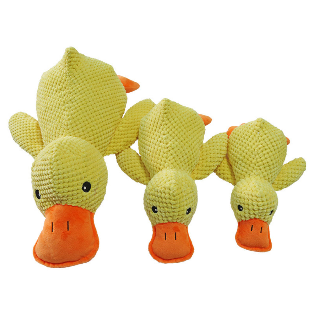 Quack-Quack Calming Duck Toy - Soft Squeaker Plush for Anxious Dogs & Aggressive Chewers