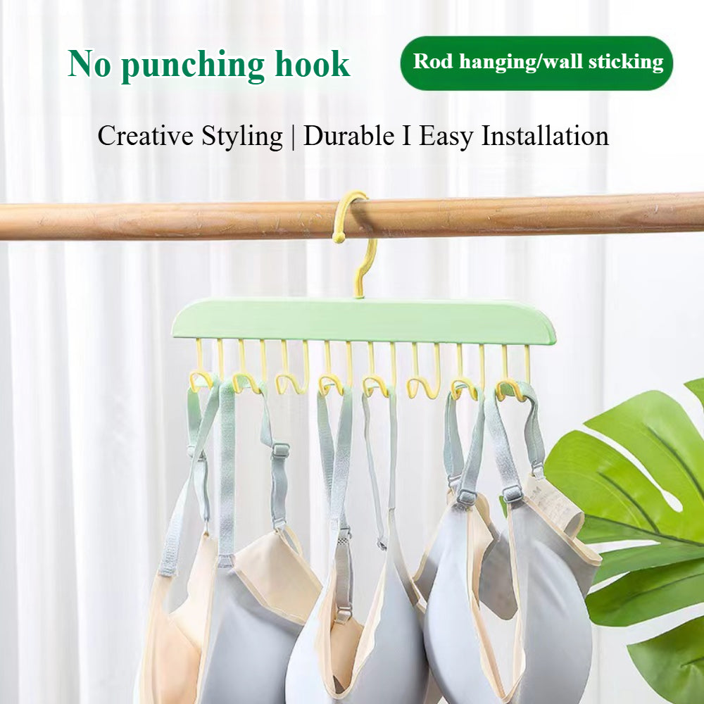 Multi-Hook Wall Hanger – Space-Saving Closet Organizer & Drying Rack for Home/Dorm