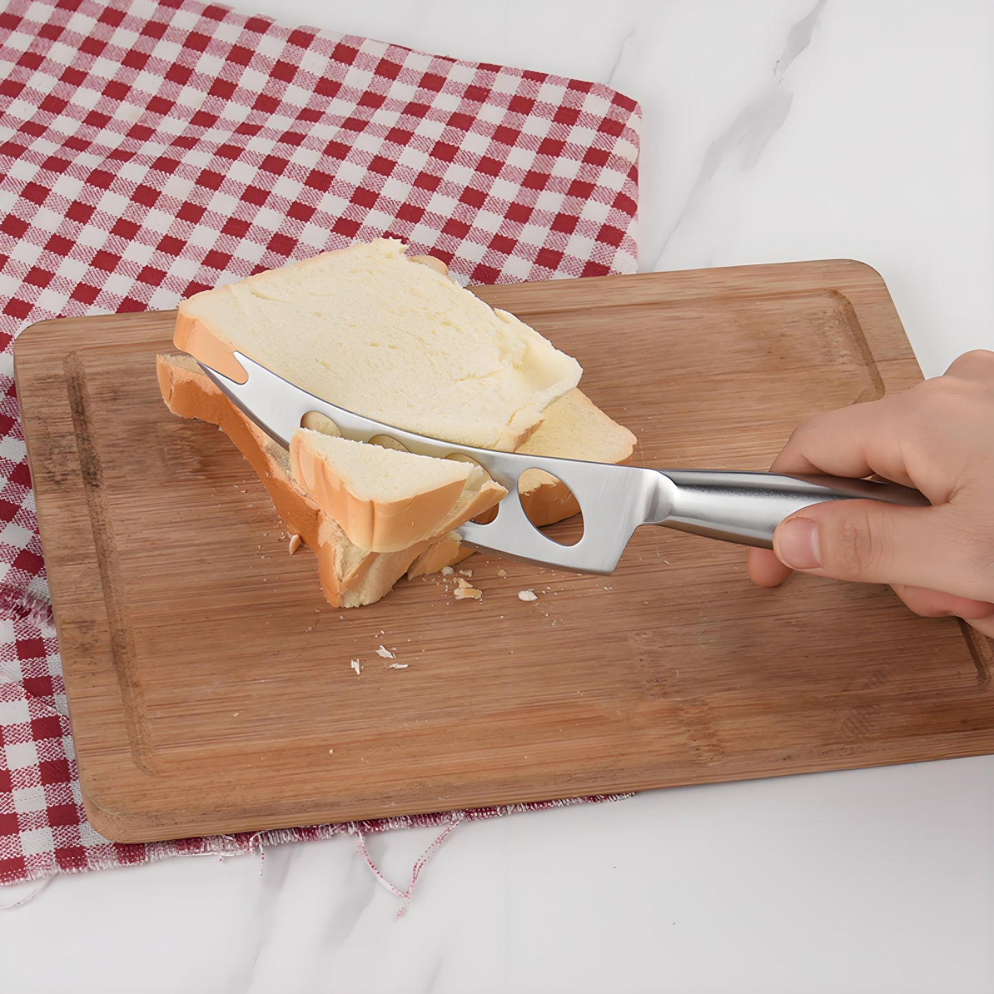 3-Piece Stainless Steel Cheese Knife Set - Professional Cheese Planer & Butter Slicer Kit for Kitchen, Dining, Charcuterie Boards