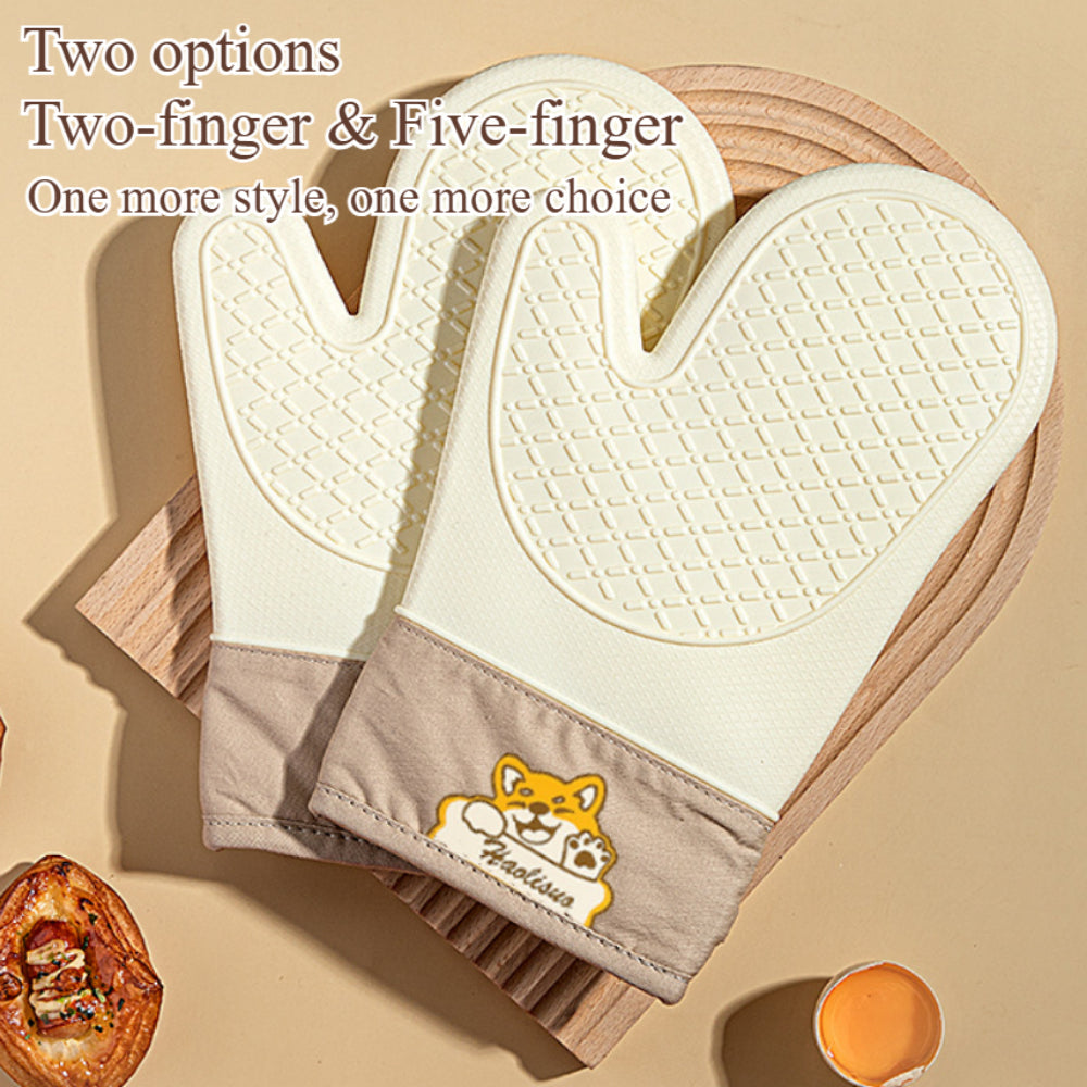 Non-Slip Silicone Oven Gloves - Heat Resistant to 500°F, Kitchen Gloves for Baking, Cooking & Grilling 1pcs