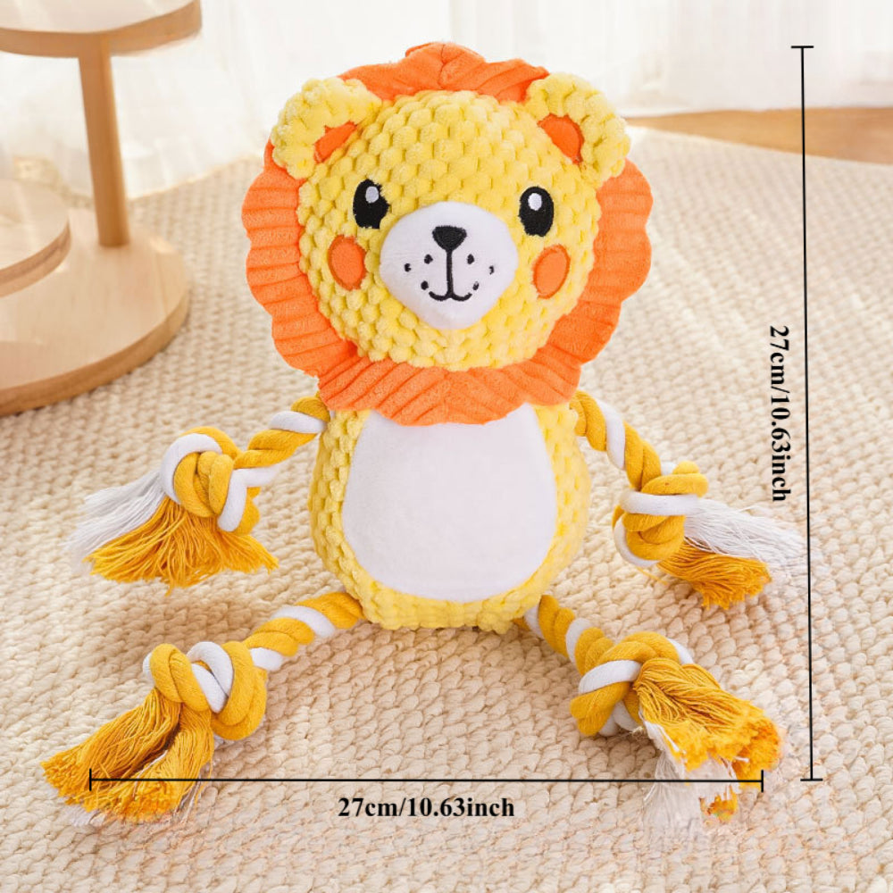 Durable Squeaky Dog Toys – Cute Plush & Rope Chew Toys for Small & Medium Dogs, Indoor/Outdoor Play, Perfect Pet Gift