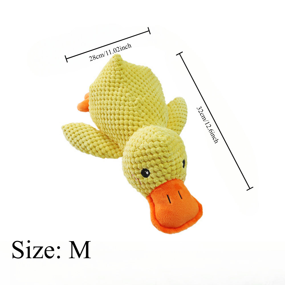 Quack-Quack Calming Duck Toy - Soft Squeaker Plush for Anxious Dogs & Aggressive Chewers