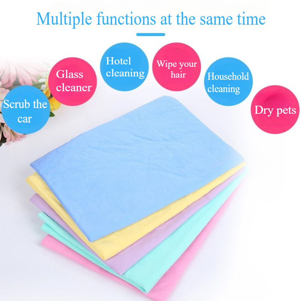 Quick Dry Super Absorbent Shammy Towels for Dogs & Cats - Eco-Friendly Grooming Towel Pack