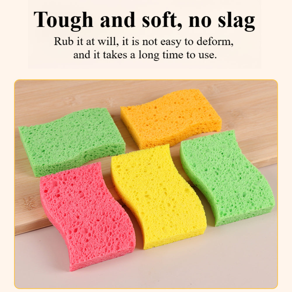6-Pack Natural Cellulose Kitchen Sponges – Compressed, Reusable & Non-Scratch Cleaning Sponges for Dishes