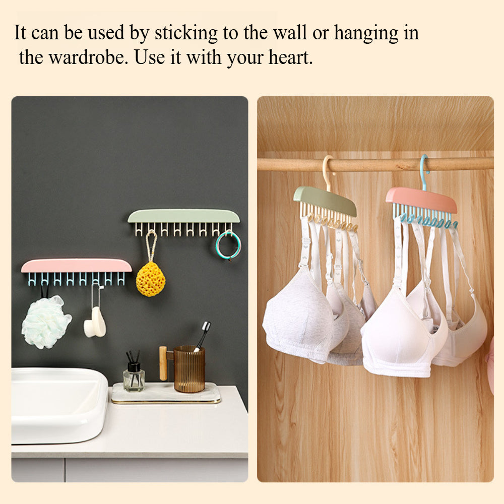 Multi-Hook Wall Hanger – Space-Saving Closet Organizer & Drying Rack for Home/Dorm