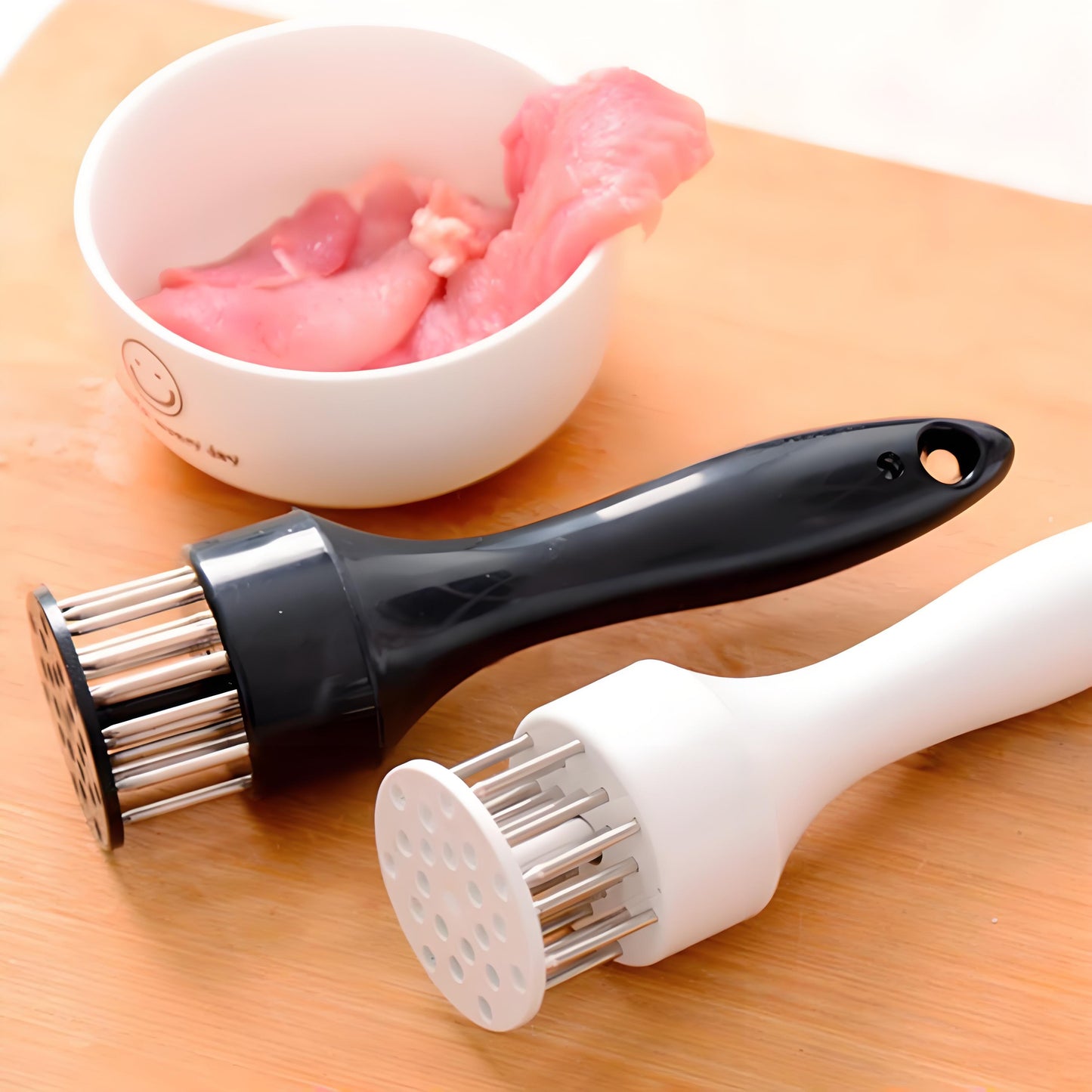 Professional Meat Tenderizer Tool - Ultra Sharp Stainless Steel Needle Blades for Steak,Marinade & Cooking etc.