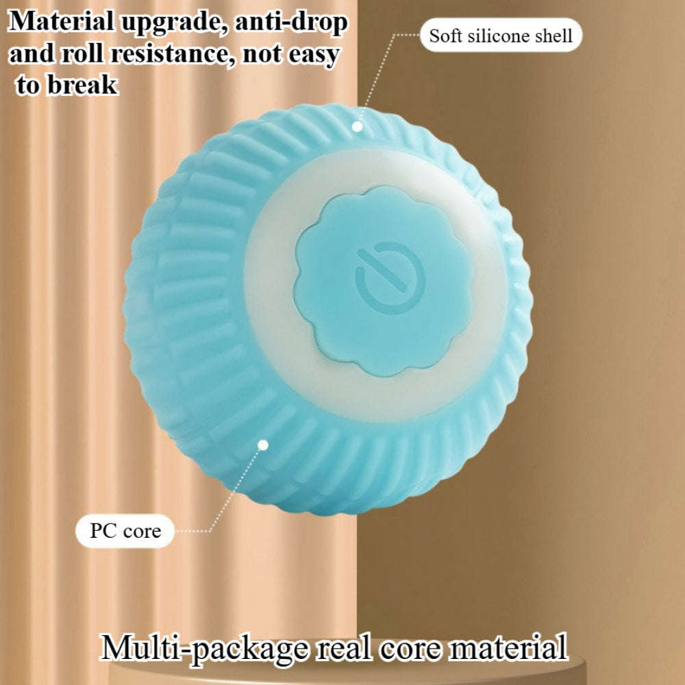 Interactive Cat Toy Ball - 360° Auto-Rolling with LED & Sound - USB Rechargeable Pet Toy