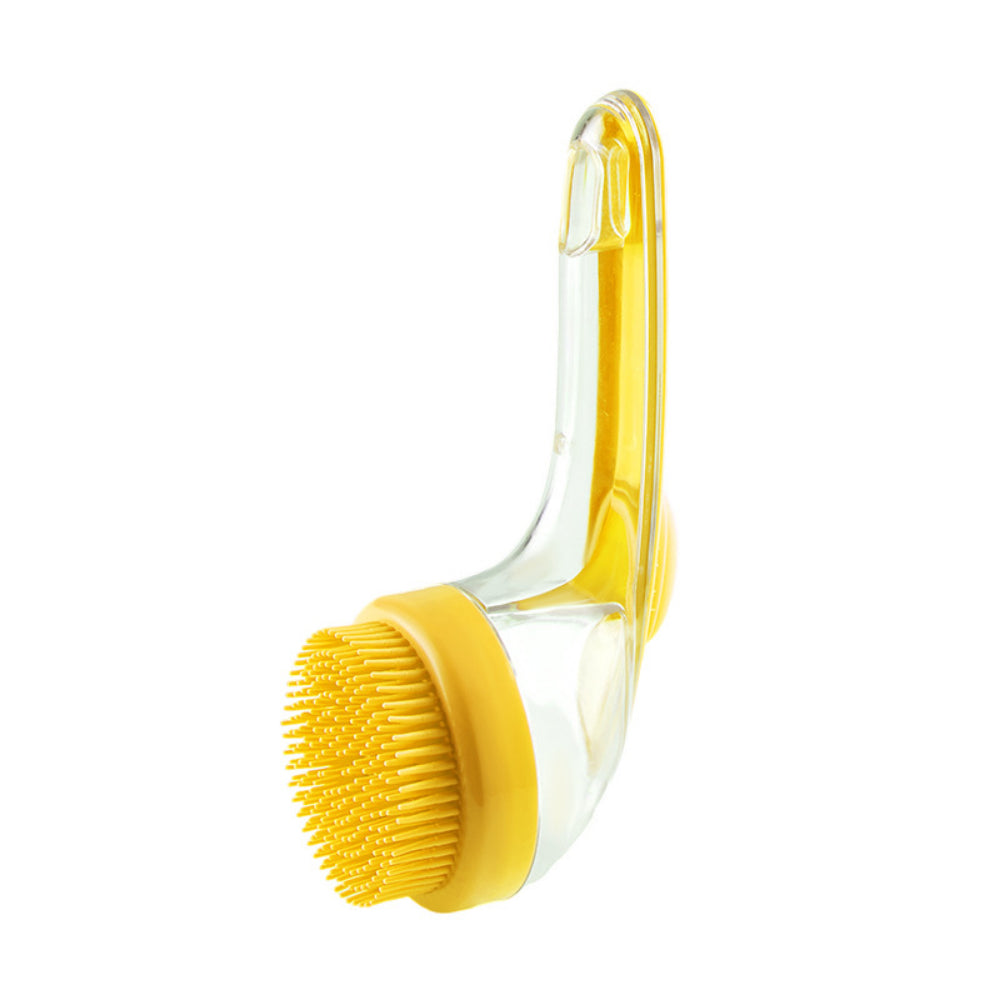 2-in-1 Pet Bath Brush with Shampoo Dispenser - Gentle Massage Scrubber for Dogs & Cats (Long/Short Hair)
