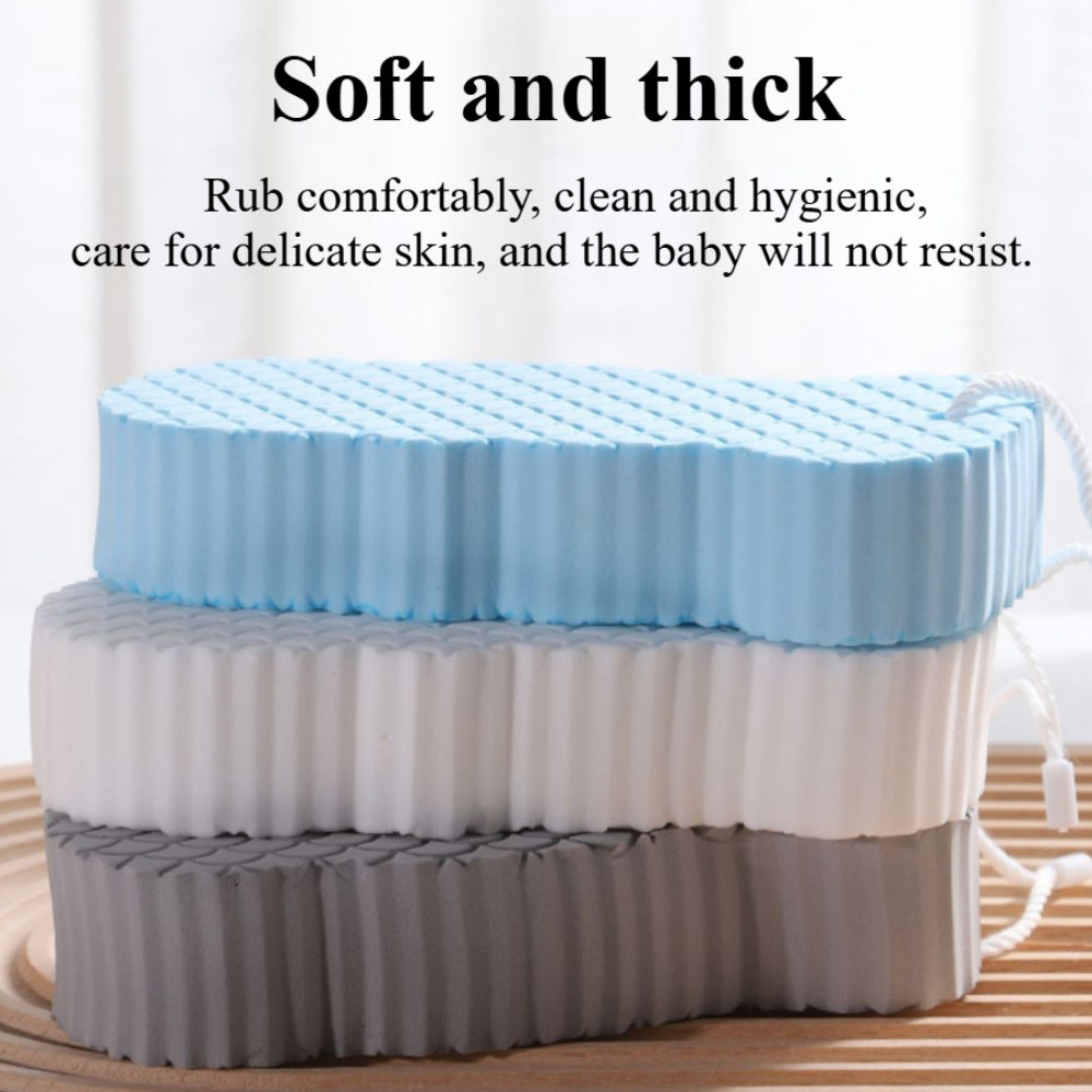 4 PCS Exfoliating Bath Sponges Set - Body Scrub Sponges for Dead Skin Removal - Gentle for Adults, Baby & Pregnant Women