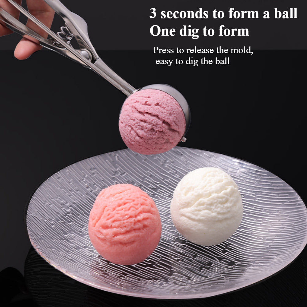 Stainless Steel Large Cookie & Ice Cream Scoop – Ergonomic Trigger Design for Baking and Scooping