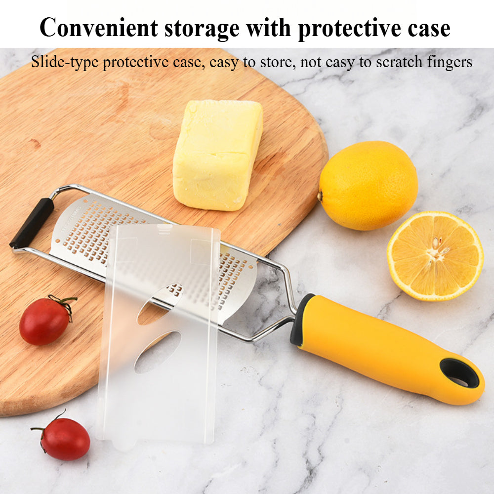Stainless Steel 304 Cheese & Lemon Zester - Wide Blade Grater for Kitchen