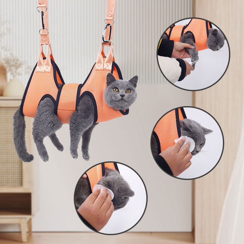 Stress-Free Dog Grooming Hammock – Breathable & Adjustable Pet Sling for Nail Trims, Baths & Grooming