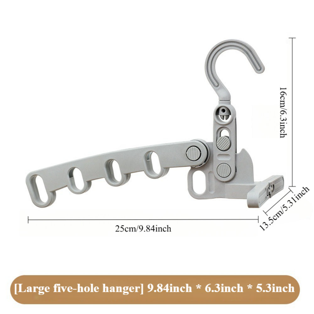 Portable Folding Clothes Drying Rack with Hook - Compact Travel Hanger for Laundry, RV, Cruise Ships etc.