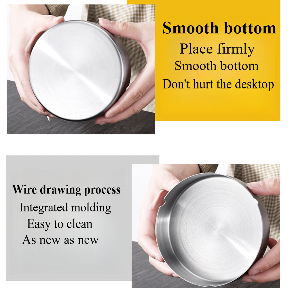 2-Piece Stainless Steel Cigar & Cigarette Ashtray Set – Modern Round Design for Home/Patio