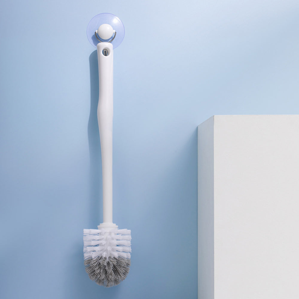 Long Handle Toilet Brush Set – Soft Bristle Bathroom Cleaning Brush with Holder
