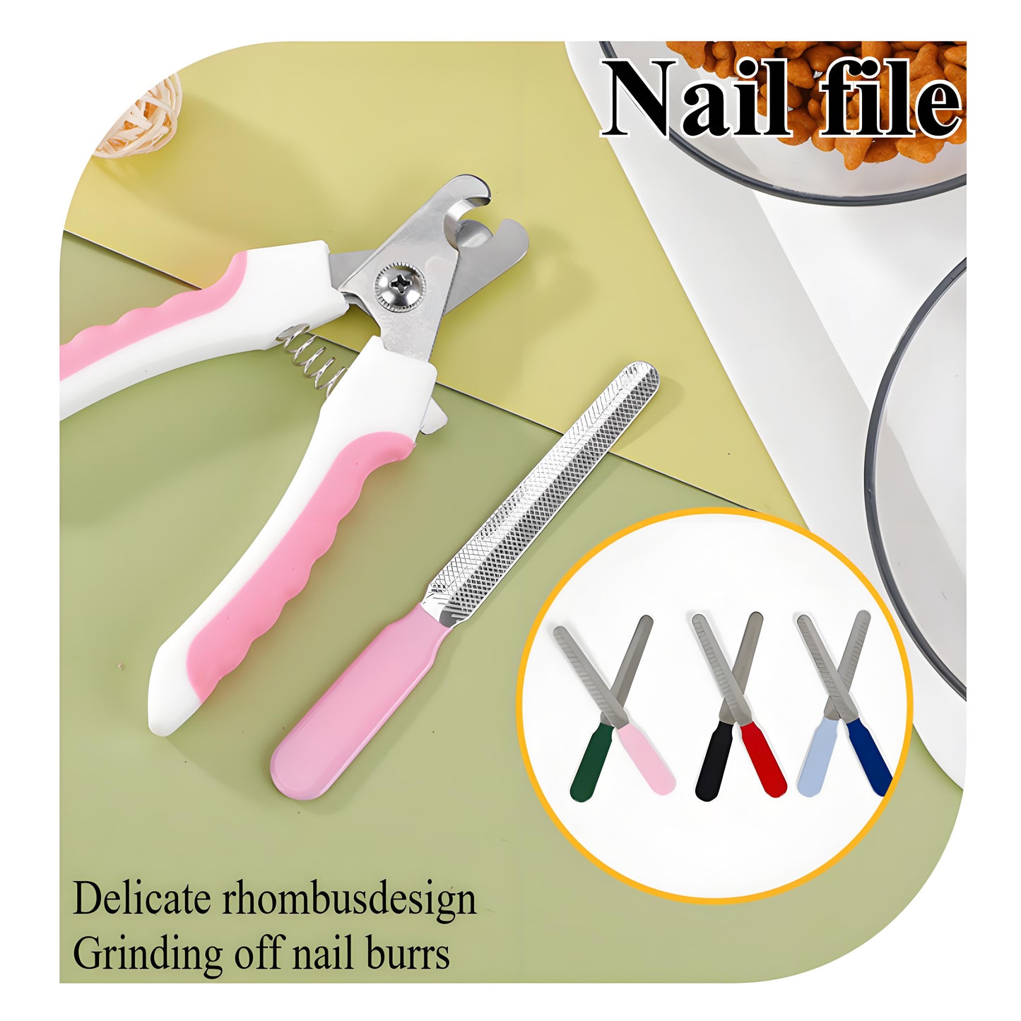 Stainless Steel Pet Nail Clippers with Safety Guard - Sharp, Non-Slip Trimmer for Dogs & Cats
