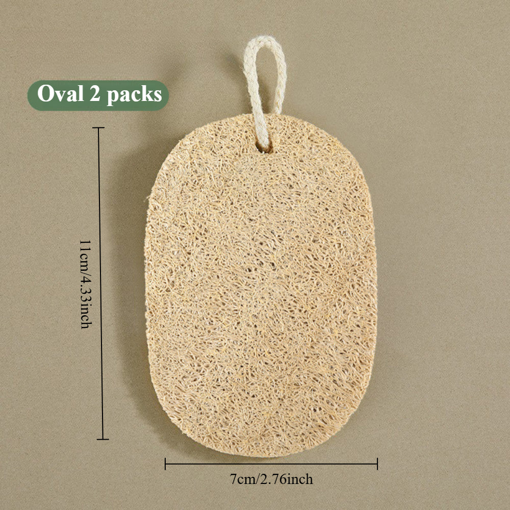 Natural Loofah Sponge & Dishcloth – Scratch-Resistant Cleaning Tools for Kitchen, Bathroom, and Household(2pcs)