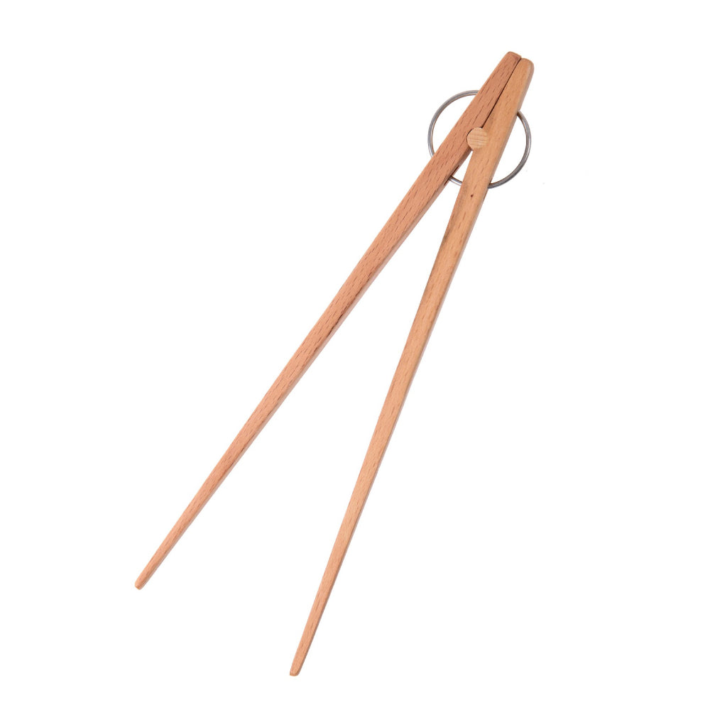 Long Wooden Toaster Tongs – Kitchen Utensil for Bread, Pickles, Muffins, and Cooking