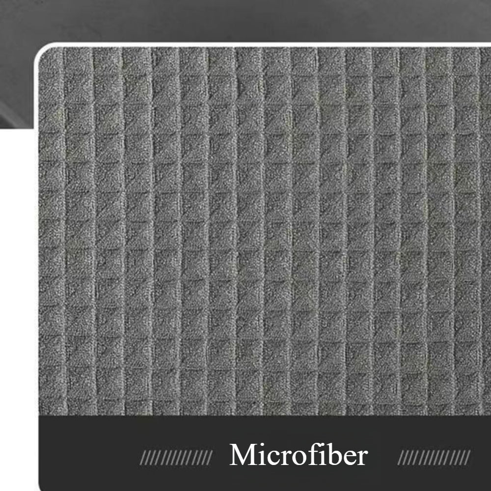 Professional Waffle Weave Microfiber Dish Cloths - Super Absorbent & Quick-Dry Kitchen Towels (5-Pack, Dark Grey)