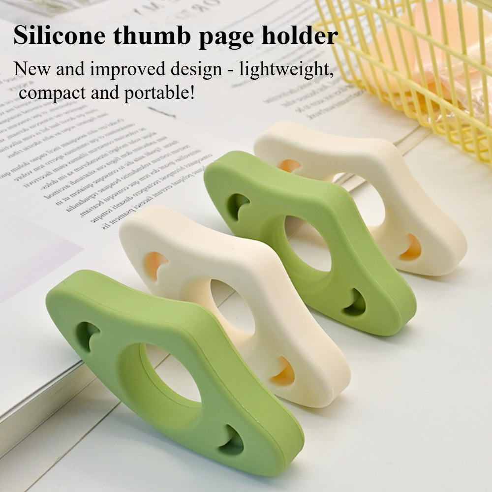 2-Pack Silicone Page Holder for Books – Ergonomic Thumb Grip Keepers, Perfect Reading Accessories