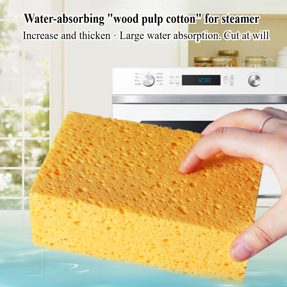 Eco-Friendly Kitchen Sponges 2-Pack - Thick Natural Scrub Sponges for Tough Cleaning on Dishes & Cookware