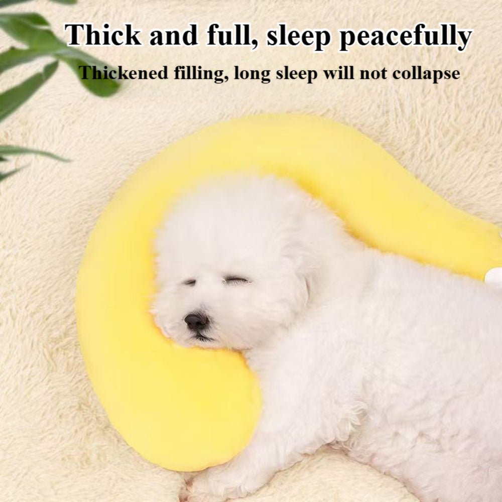 Question Mark Pet Pillow - Ultra Soft Neck Support & Calming Cuddler for Cats & Small Dogs