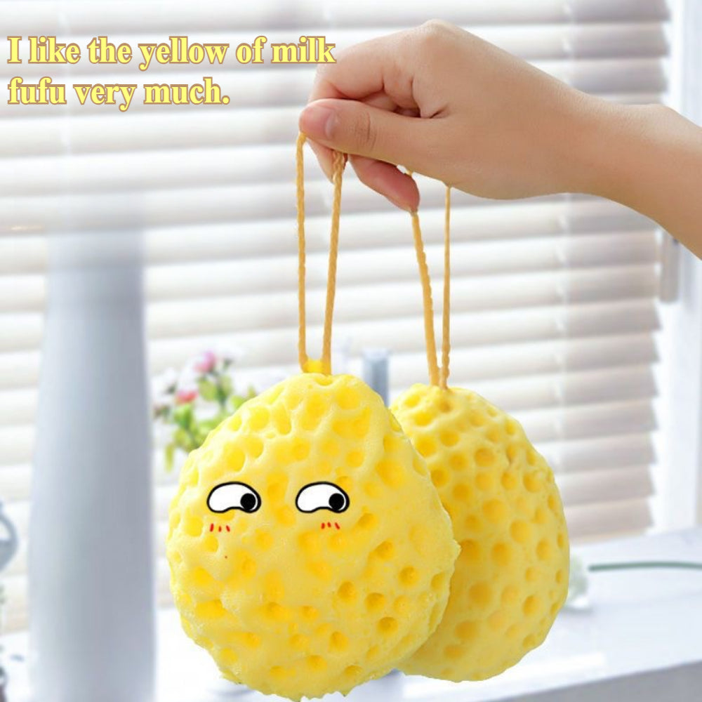 Professional Exfoliating Bath Sponge - Ultra Gentle Yet Effective Body Scrubber with Rich Foamy Lather (2 PCS)