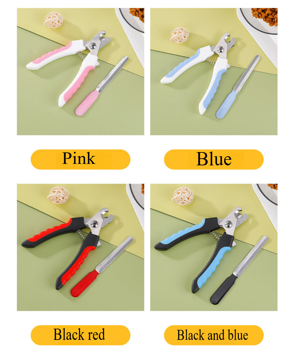 Stainless Steel Pet Nail Clippers with Safety Guard - Sharp, Non-Slip Trimmer for Dogs & Cats