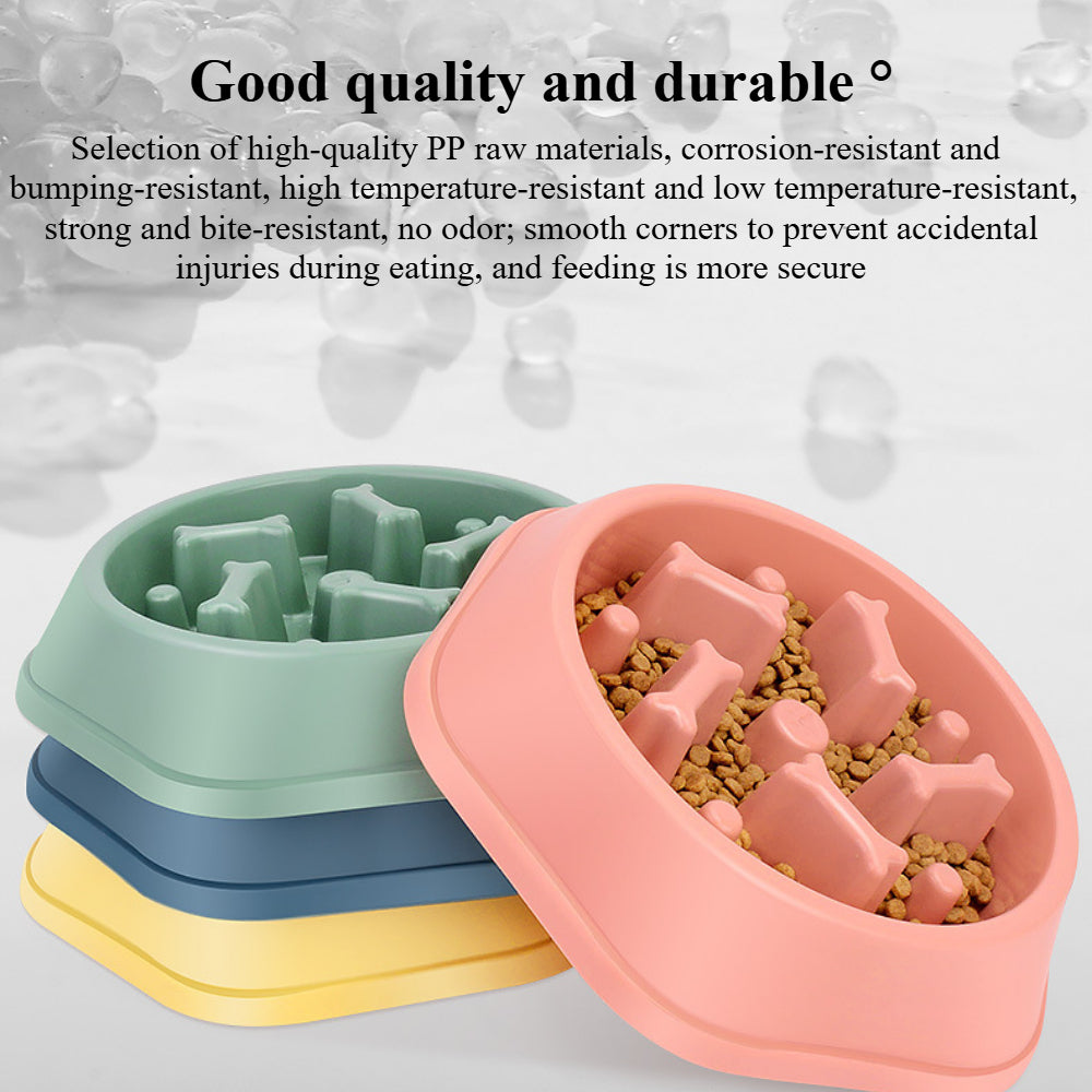 Dog Slow Feeder Bowl - Stops Fast Eating, Prevents Choking & Bloating (Non-Slip Design)
