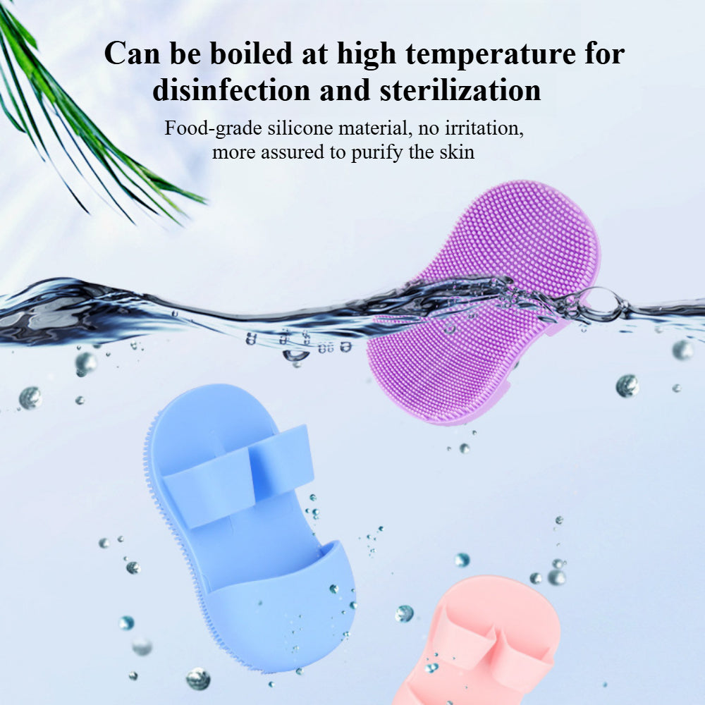 Facial Cleansing Brush 3-Pack - Silicone Exfoliator Scrubber for Blackheads, Pores & Acne - Gentle Manual Face Wash Tool (Colorful Set)