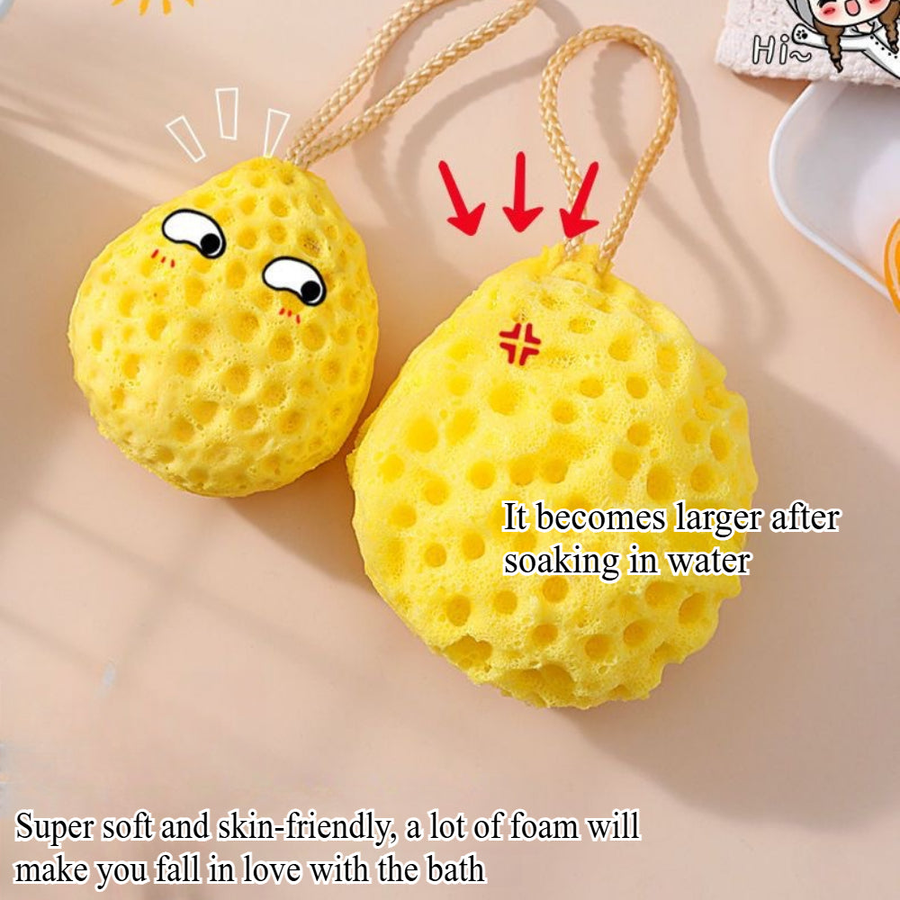 Professional Exfoliating Bath Sponge - Ultra Gentle Yet Effective Body Scrubber with Rich Foamy Lather (2 PCS)