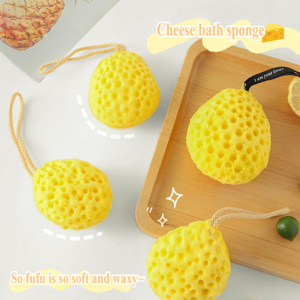 Professional Exfoliating Bath Sponge - Ultra Gentle Yet Effective Body Scrubber with Rich Foamy Lather (2 PCS)