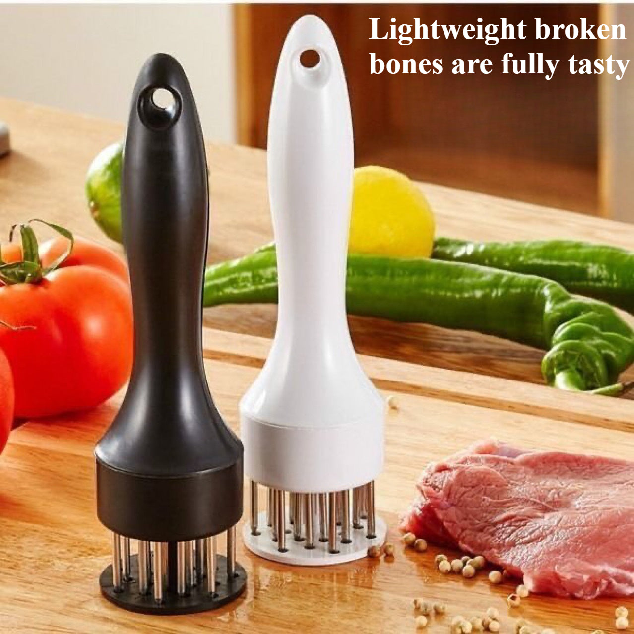 Professional Meat Tenderizer Tool - Ultra Sharp Stainless Steel Needle Blades for Steak,Marinade & Cooking etc.
