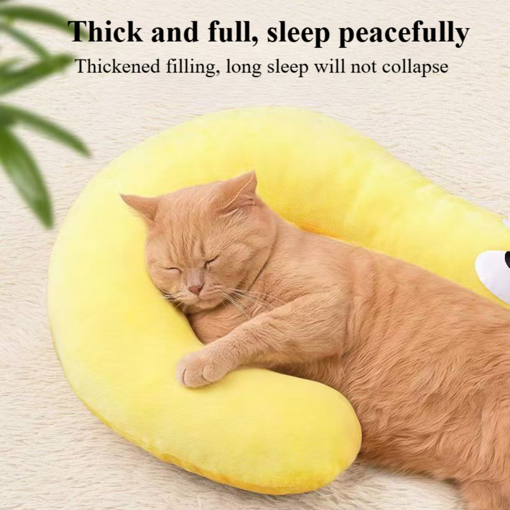 Question Mark Pet Pillow - Ultra Soft Neck Support & Calming Cuddler for Cats & Small Dogs