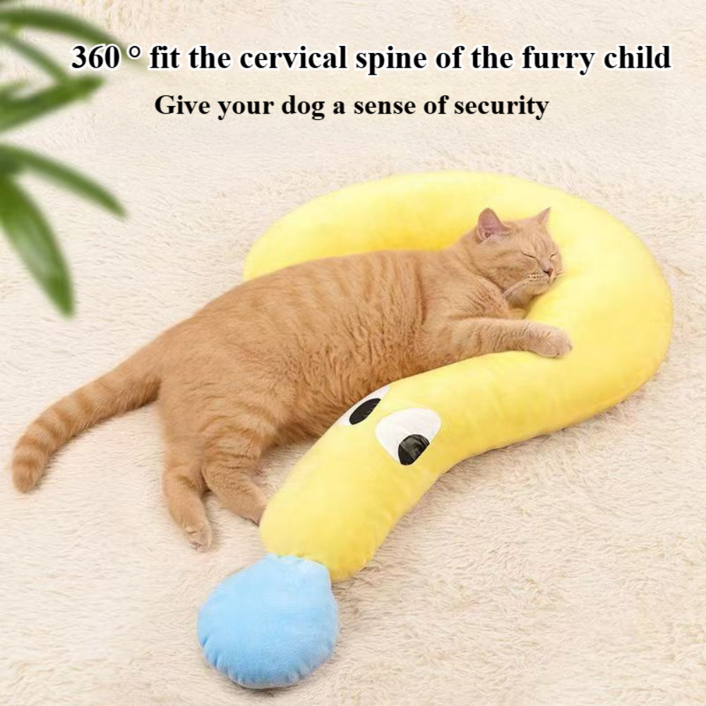 Question Mark Pet Pillow - Ultra Soft Neck Support & Calming Cuddler for Cats & Small Dogs
