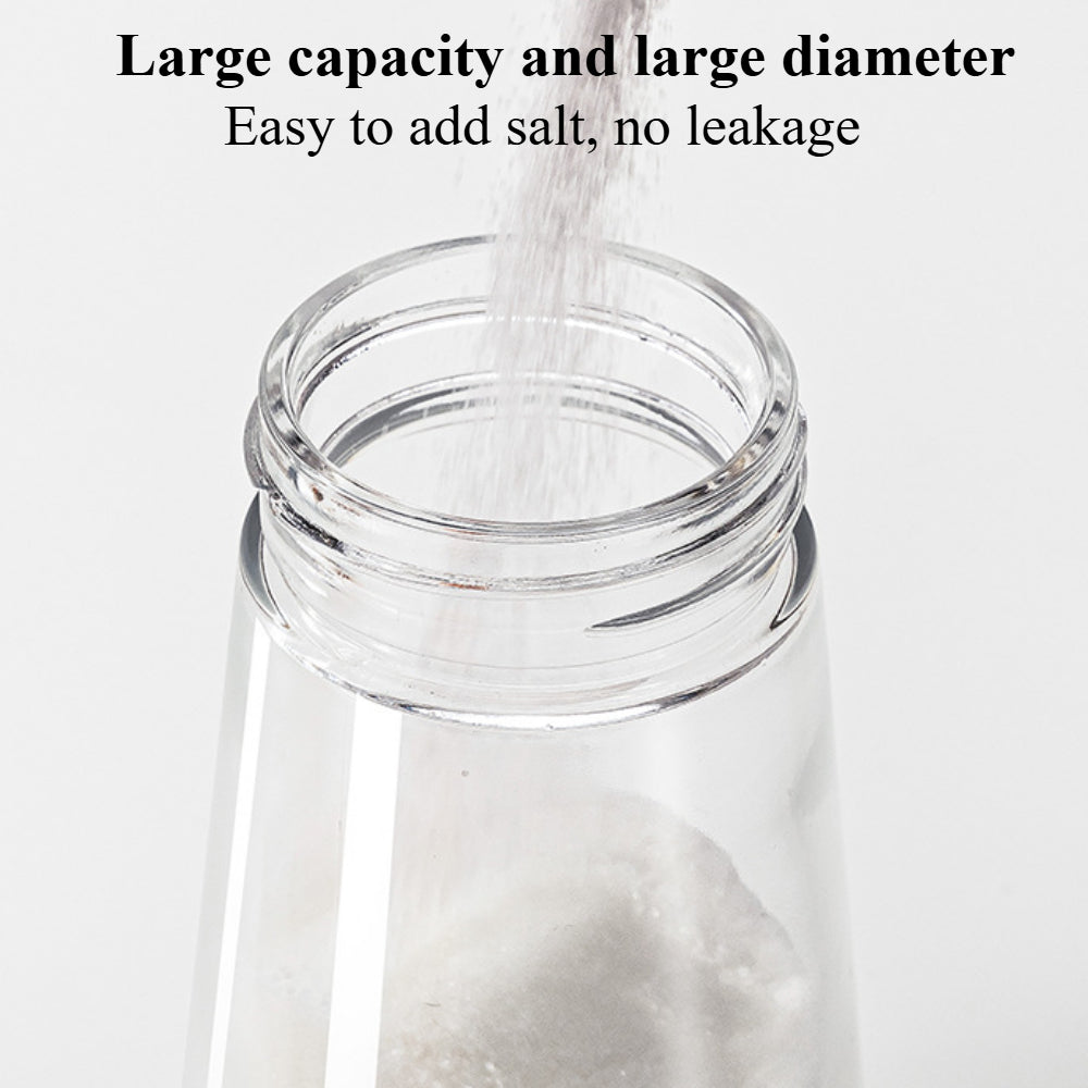 Precision Salt and Pepper Shakers - 0.5g Push-Button Glass Dispenser for Spices, Sugar & Seasonings | Mess-Free Kitchen Tools