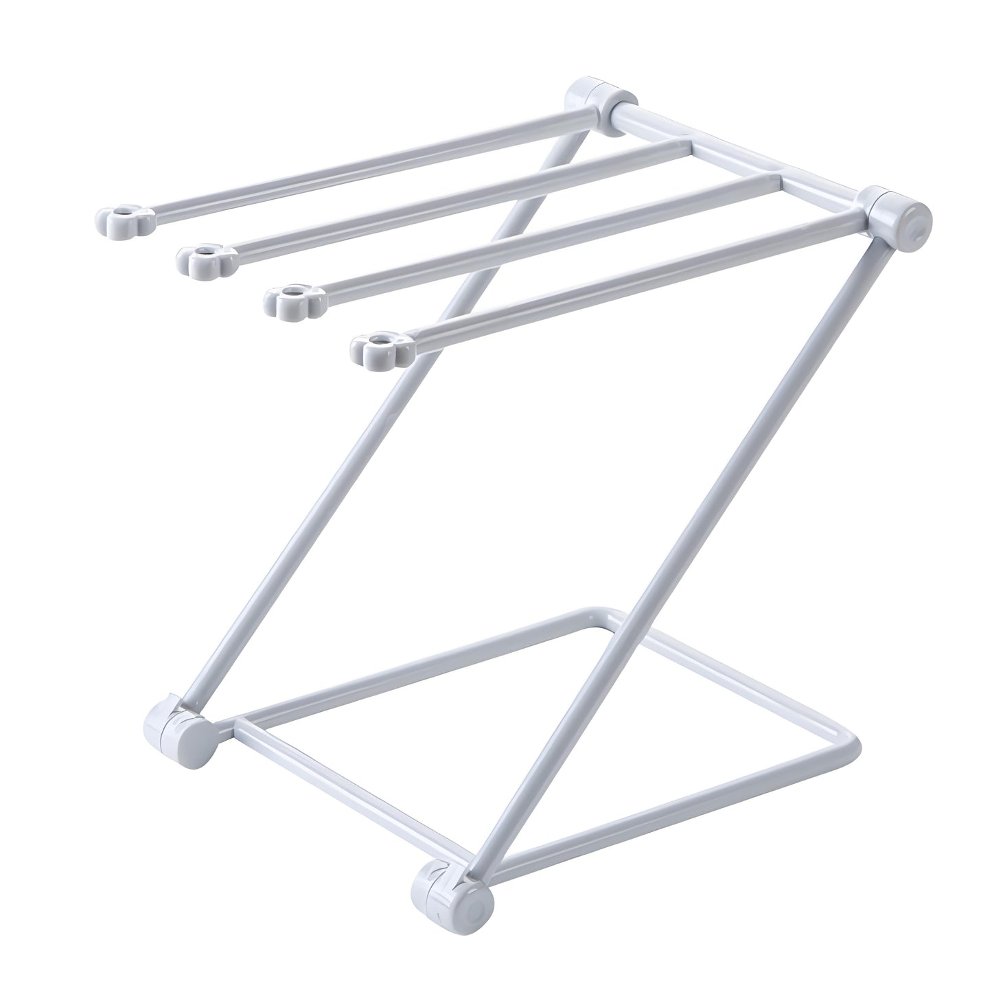 Compact 4-Arm Dish Rag Holder - Foldable Countertop Drying Rack for Kitchen Cloths