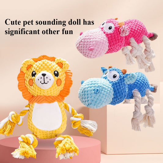 Durable Squeaky Dog Toys – Cute Plush & Rope Chew Toys for Small & Medium Dogs, Indoor/Outdoor Play, Perfect Pet Gift