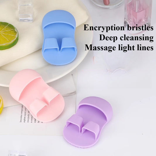 Facial Cleansing Brush 3-Pack - Silicone Exfoliator Scrubber for Blackheads, Pores & Acne - Gentle Manual Face Wash Tool (Colorful Set)