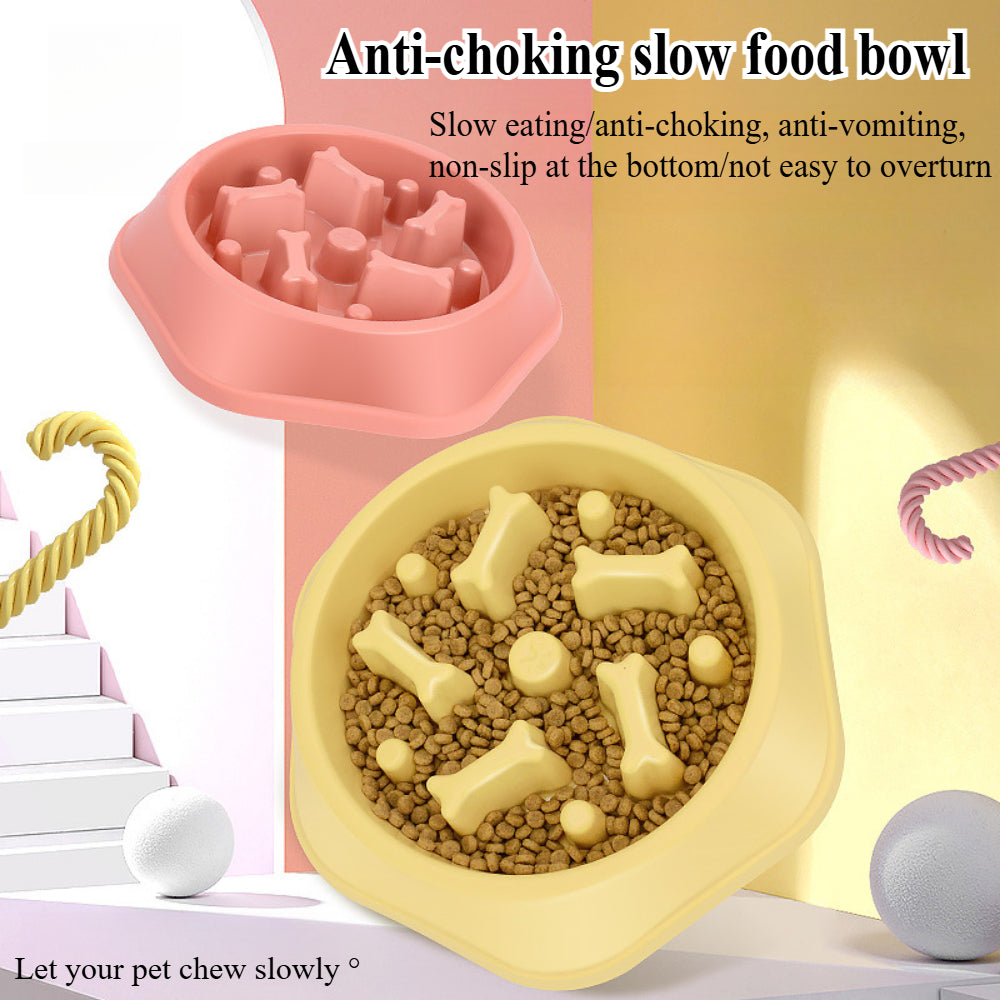 Dog Slow Feeder Bowl - Stops Fast Eating, Prevents Choking & Bloating (Non-Slip Design)