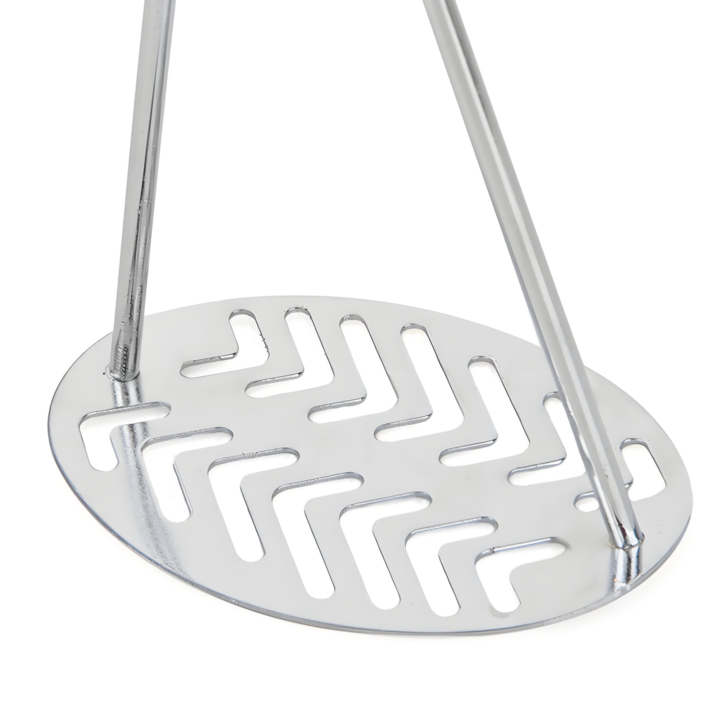 Stainless Steel Potato Masher with Wooden Handle - Heavy Duty Metal Masher for Potatoes, Sweet Potatoes & Vegetables