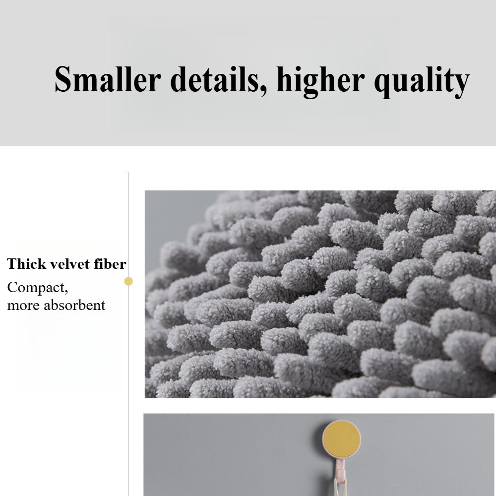 Modern Bathroom Towel 2PCS– Plush Ball-Textured Hand Towels for Stylish & Functional Drying