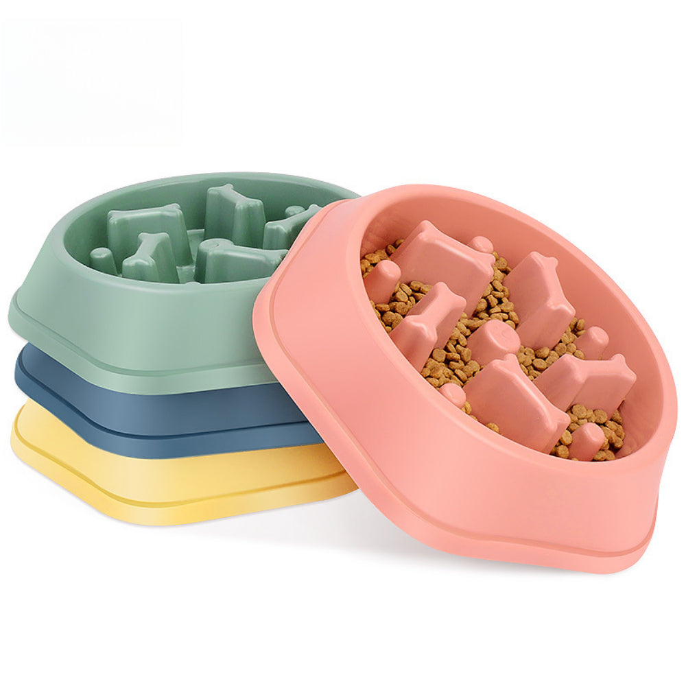 Dog Slow Feeder Bowl - Stops Fast Eating, Prevents Choking & Bloating (Non-Slip Design)