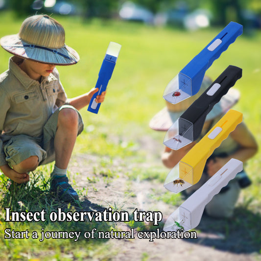 Bug Catcher Kit for Kids – Quick-Release Humane Insect Observer with Clear View Window & Contactless Catching Tool