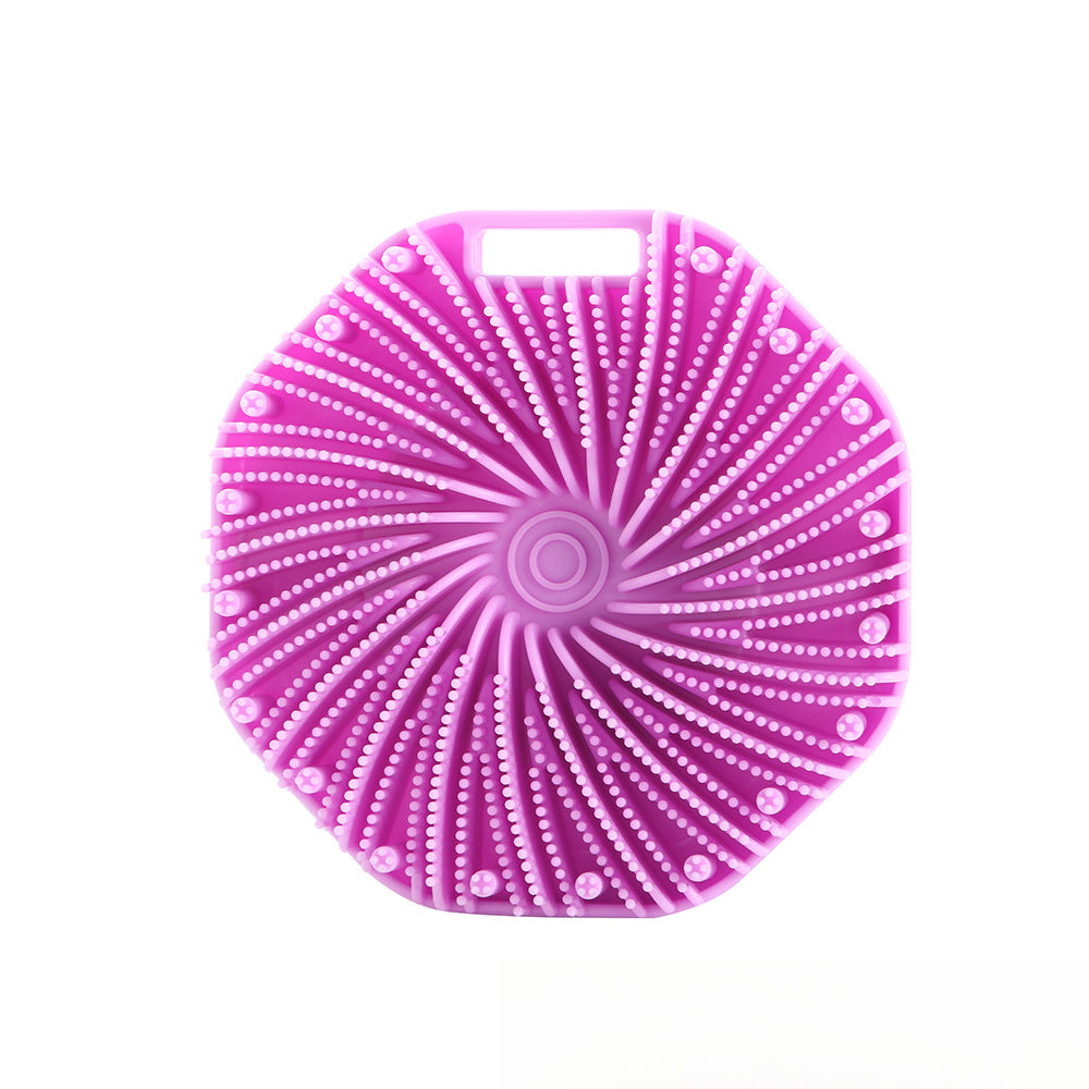 Silicone Body Scrubber with Non-Slip Handle - Exfoliating Shower Scrubber for Smooth Skin, Travel-Friendly & Hygienic