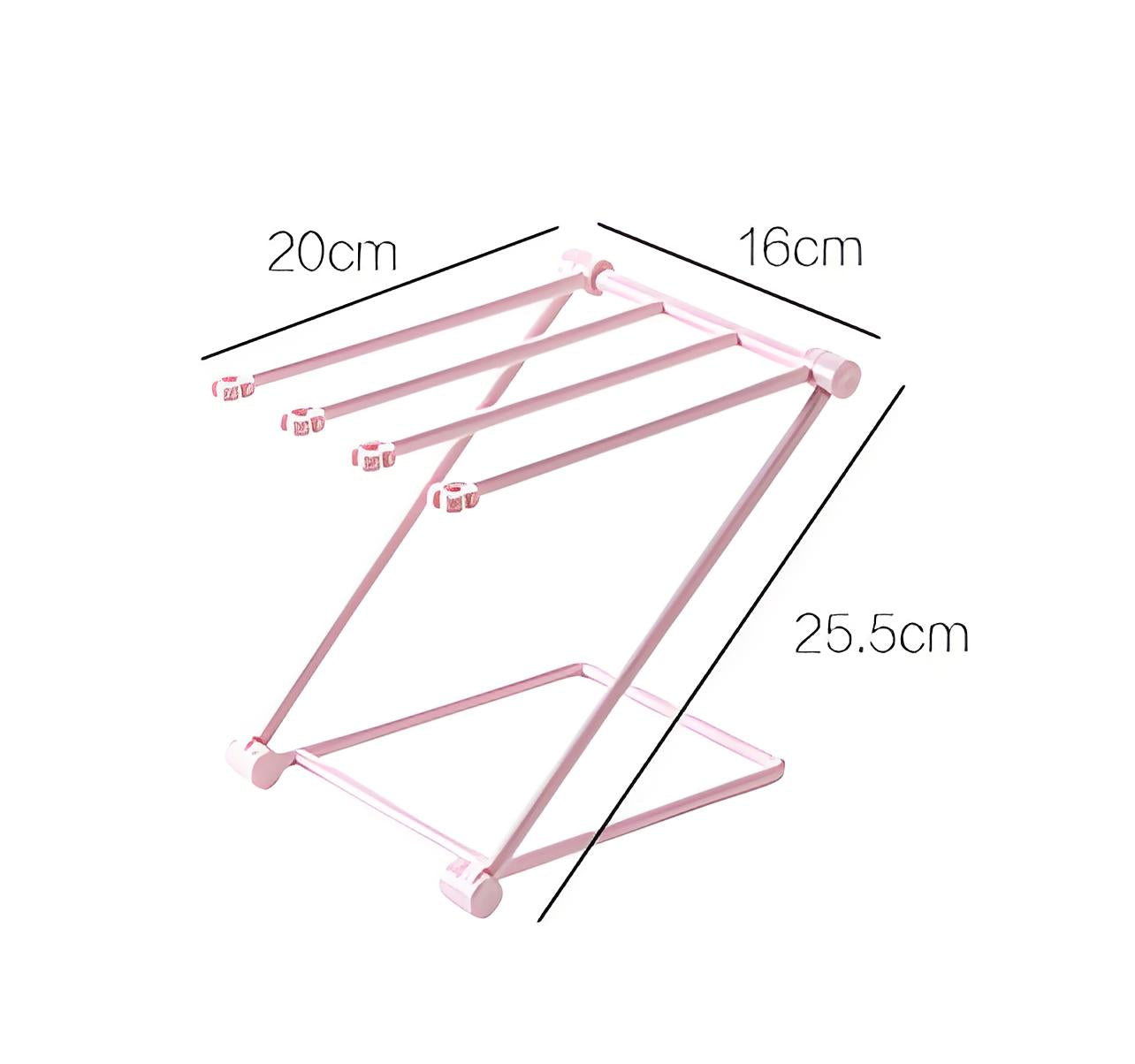 Compact 4-Arm Dish Rag Holder - Foldable Countertop Drying Rack for Kitchen Cloths