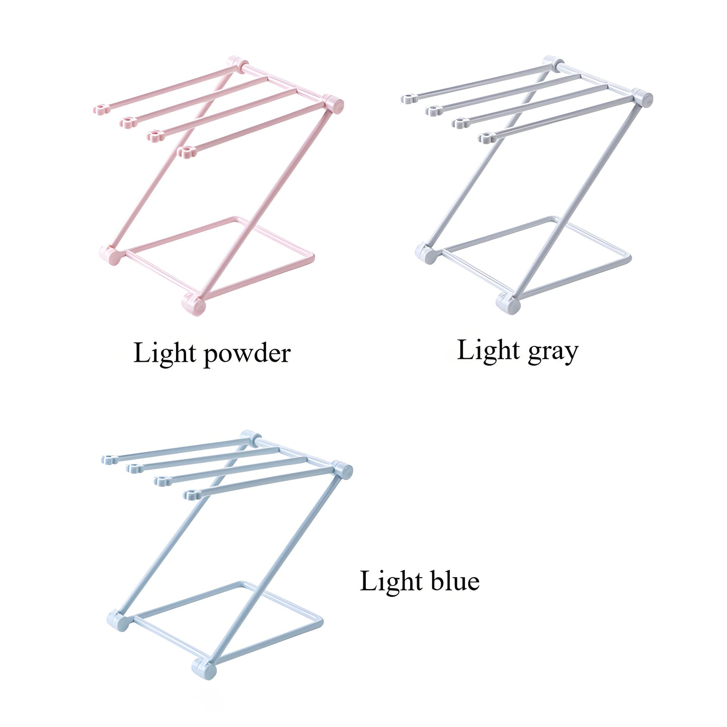 Compact 4-Arm Dish Rag Holder - Foldable Countertop Drying Rack for Kitchen Cloths