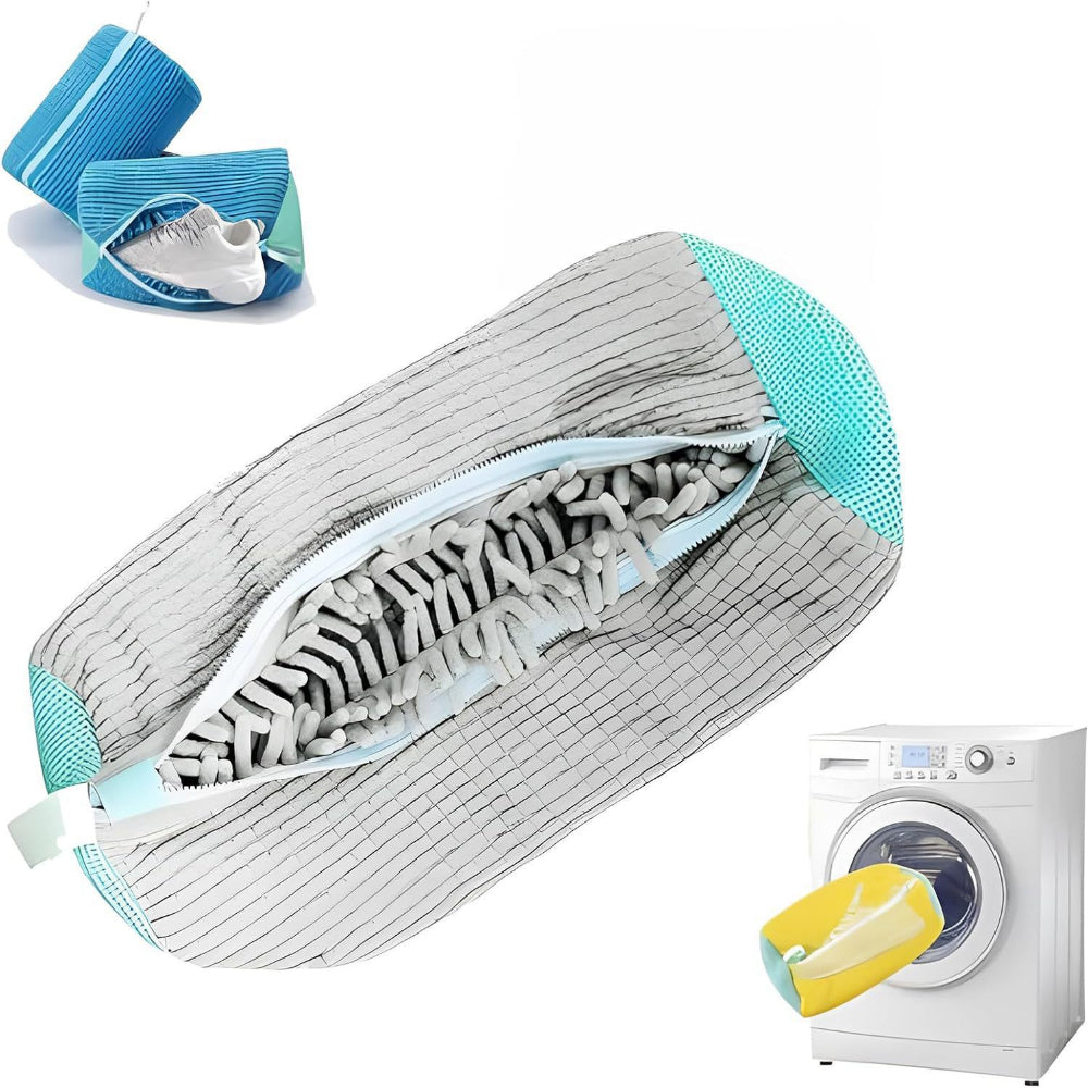Reusable Shoe Washing Machine Bags (2-Pack) – 360° Deep Clean for Sneakers – Washer & Dryer Safe Laundry Bags